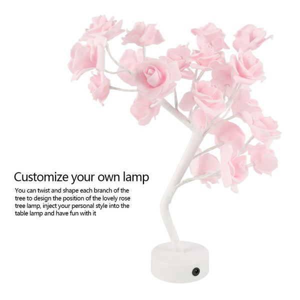 Night Lights Led Rose Flower Decorative Table Lamp Home Night Light