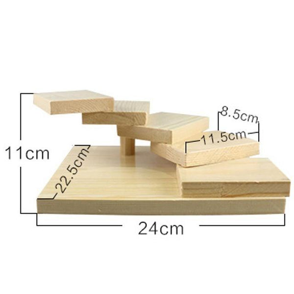 Wooden Step Up Sushi Plate Snack Platter