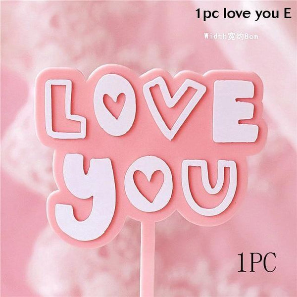 Cake Toppers Romantic Love Anniversary Valentine's Day Party Decorations