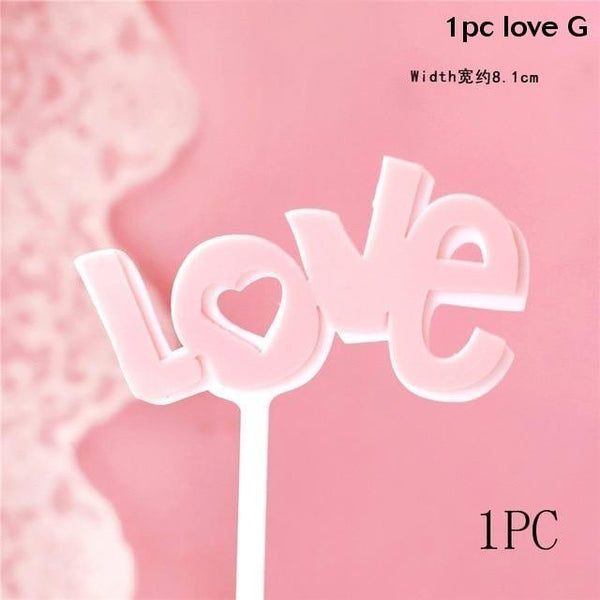 Cake Toppers Romantic Love Anniversary Valentine's Day Party Decorations