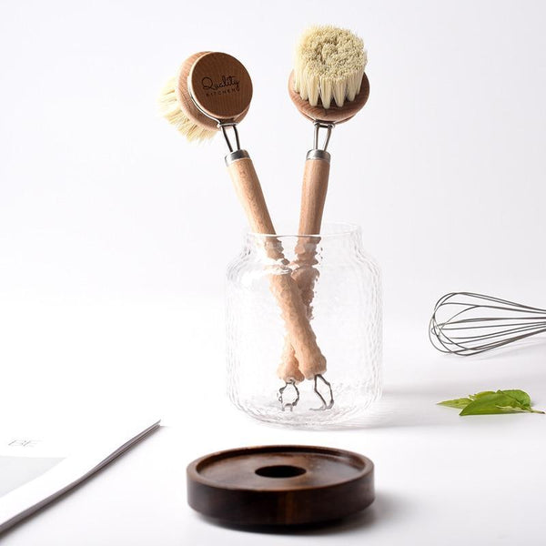 Cleaning Brushes Natural Wood Dish Brush Kitchen Sink Accessories