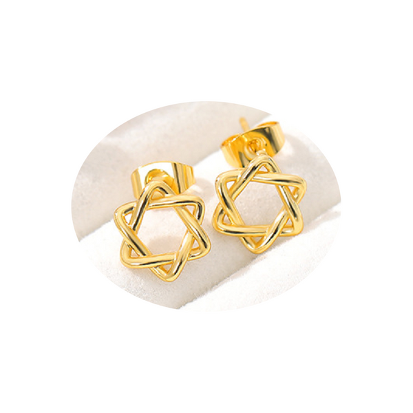 Earrings Stainless Steel Stud Fashion Jewelry Bohemian Hexagonal Star