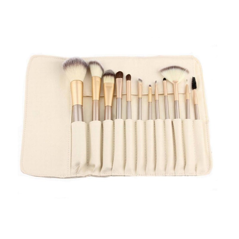 Brushes Professional 12 Pcs Wooden Make Up Brush Kit