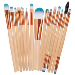 Brushes Professional 15Pcs High Quality Fiber Hair Cosmetic Makeup Brush Set Complexion