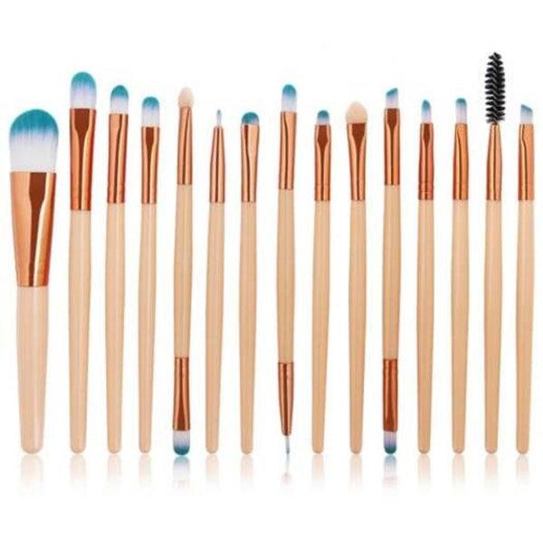 Brushes Professional 15Pcs High Quality Fiber Hair Cosmetic Makeup Brush Set Complexion