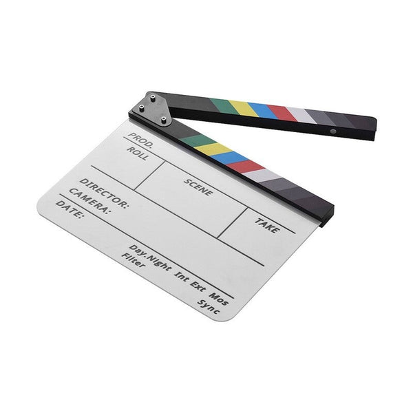 Movie Camera Accessories Professional Acrylic Clapboard Dry Erase Tv Film Movie Director Cut Action Scene Clapper Board Slate With Marker Pen