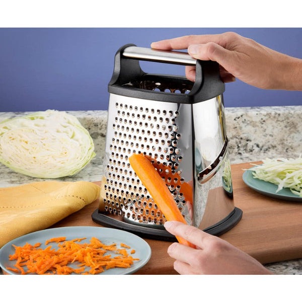 Graters & Zesters Professional Box Grater Stainless Steel With 4 Sides Best For Parmesan Cheese Vegetables Ginger