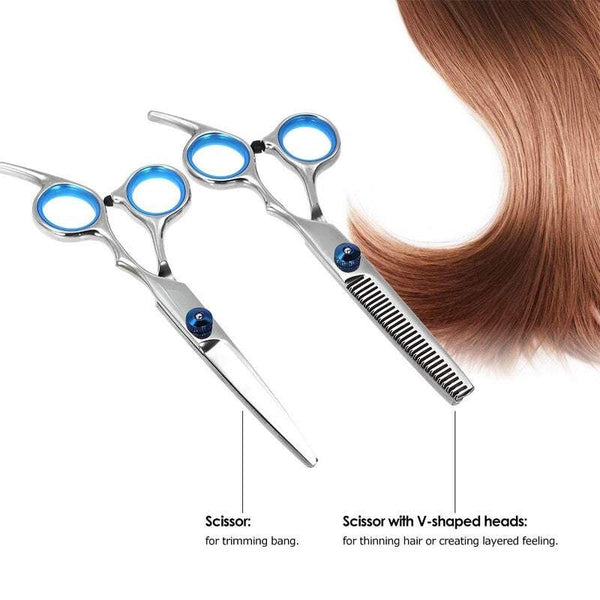 Scissors & Shears Salon Equipment Professional Hair Cutting Scissors Set Barber Shears Thinning Kit Home Hairdressing Tool