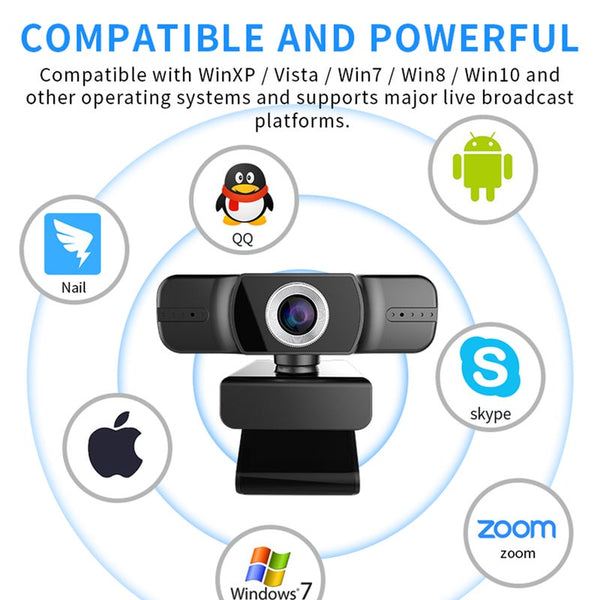 Webcams Professional Usb 1080P Web Camera Hd Live Webcam 120 Degrees Wide Angle With Double Microphone Webcameras For Pc Laptop