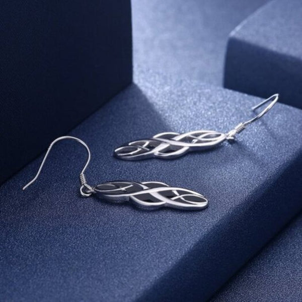 Earrings Pte S9252 Color Electroplating Simple Twisted Geometric Shape Earhook Silver