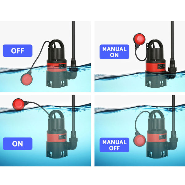 Ponds & Fountain Pumps Giantz 400W Water Pump Dirty Submersible Sump Swim Pool Flooding Pond Clean