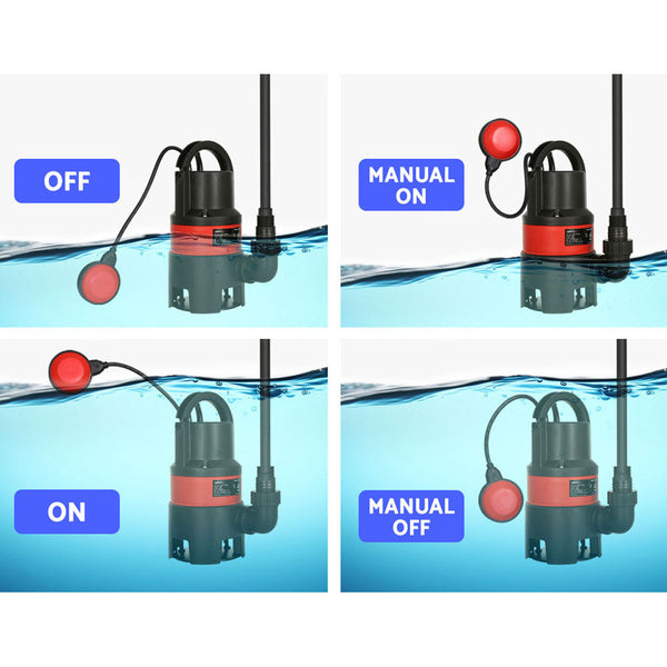 Ponds & Fountain Pumps Giantz 550W Water Pump Dirty Submersible Sump Swim Pool Flooding Pond Clean