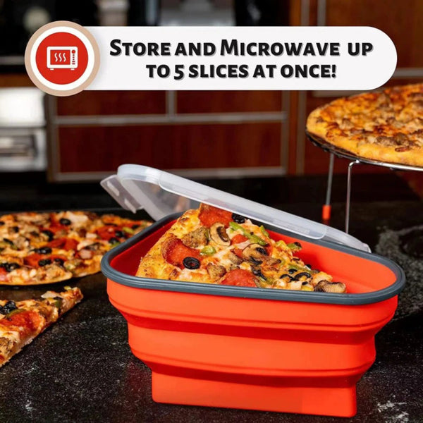 Food Storage Containers Collapsible Functional Pizza Slice Storage Container