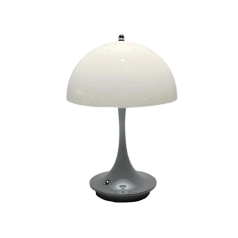 Lamps Luxury Gray Body Mushroom Table Lamp Wireless Rechargeable Home Decor