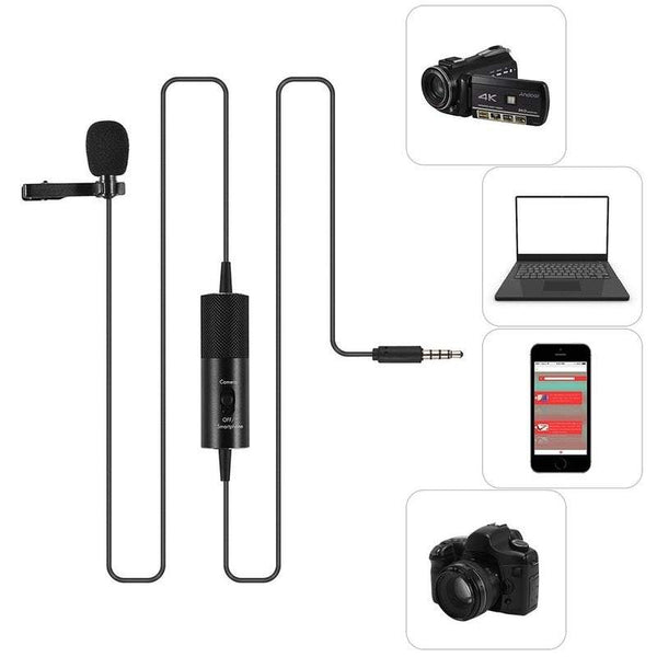 Microphones Lavalier Microphone Omnidirectional Recording Lapel Mini Clip 3.5Mm Plug