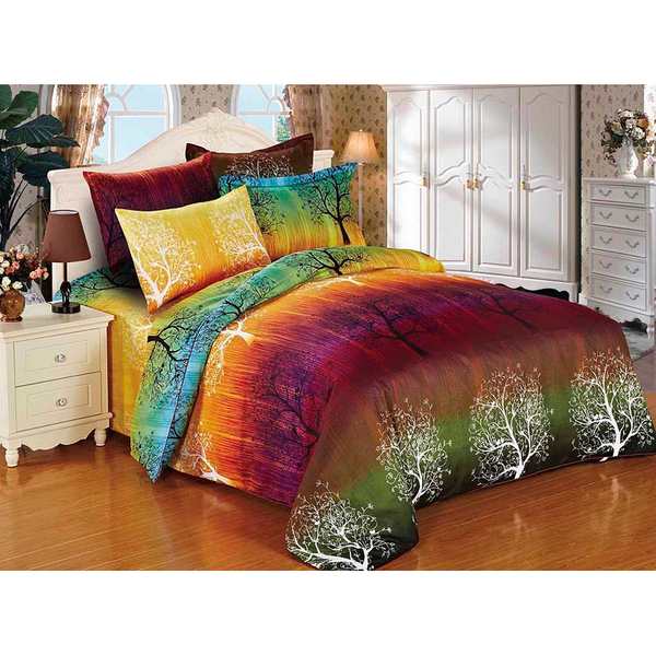 Rainbow Tree Single Size Quilt/Duvet Cover Set