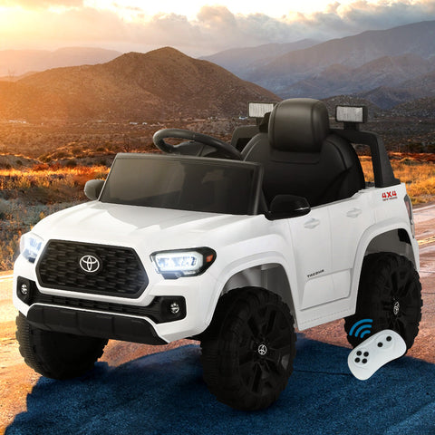 Toyota Ride On Car Kids Electric Cars Tacoma Off Road Jeep 12V Battery White