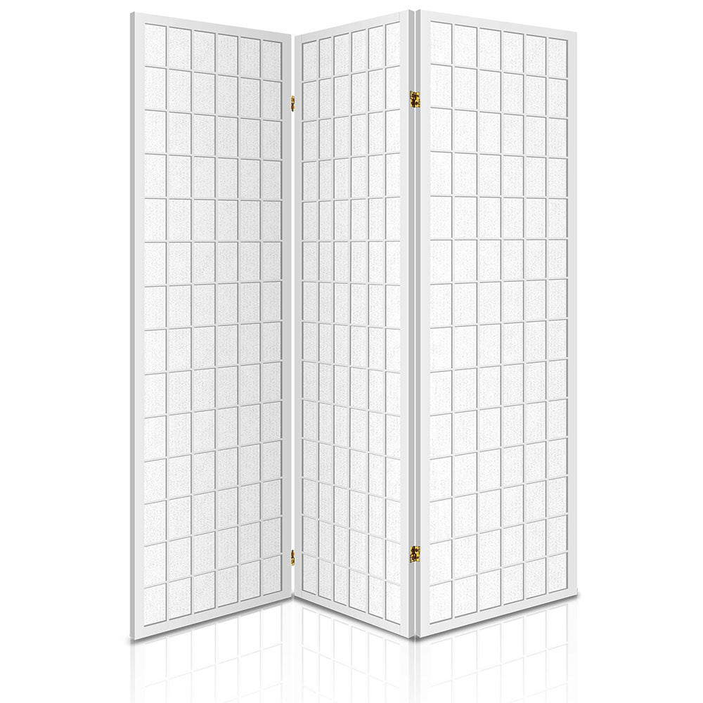 Screens & Room Dividers Artiss Room Divider Screen Wood Timber Dividers Fold Stand Wide White 3 Panel