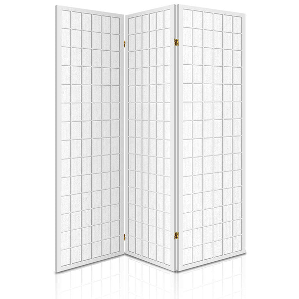 Screens & Room Dividers Artiss Room Divider Screen Wood Timber Dividers Fold Stand Wide White 3 Panel