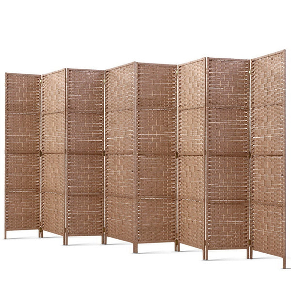 Screens & Room Dividers Artiss 8 Panel Room Divider Screen Privacy Timber Foldable Dividers Stand Natural