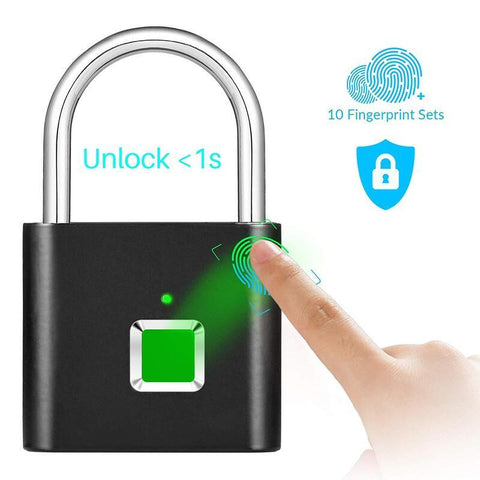 Electronic Door Locks Handles Rechargeable Fingerprint Smart Padlock
