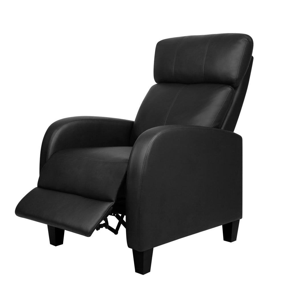 Sofas, Armchairs & Couches Artiss Pu Leather Reclining Armchair Black