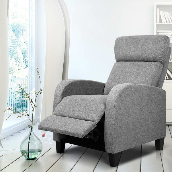 Sofas, Armchairs & Couches Artiss Fabric Reclining Armchair Grey