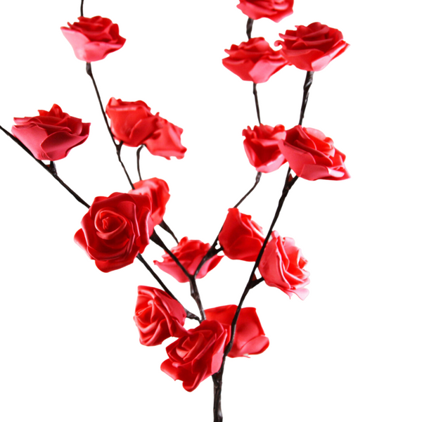 1 Set Of 50Cm H 20 Led Red Rose Tree Branch Stem Fairy Light Wedding Event Party Function Table Vase Centrepiece Decoration