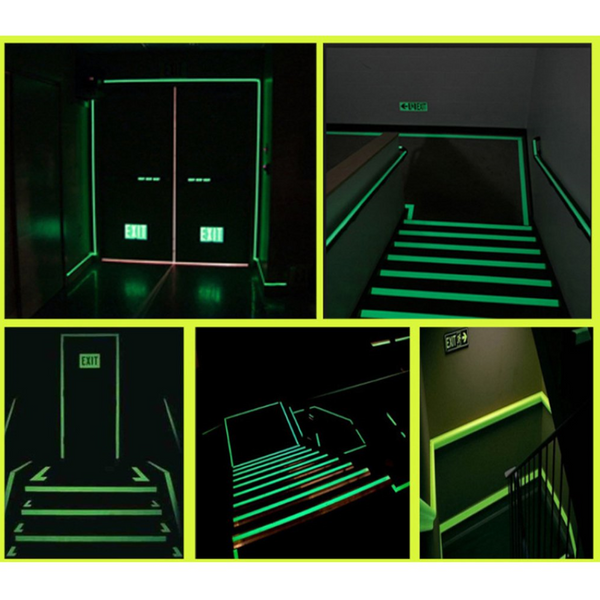 Lighting Accessories Reflective Glow In The Dark Green Luminous Pvc Tape Home Safety