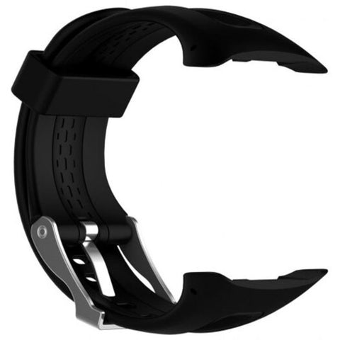 Watch Bands Replacement Silicone Band Strap Accessory For Garmin Forerunner 10 / 15 Man Large Size 0.98 Inch X 0.94 Black