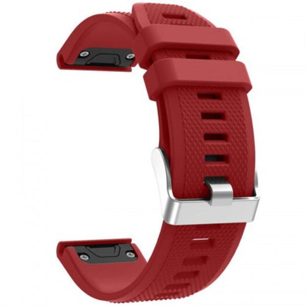 Watch Bands Replacement Silicone Watch Band Wrist Strap For Garmin Fenix 5 / Forerunner 935 Red