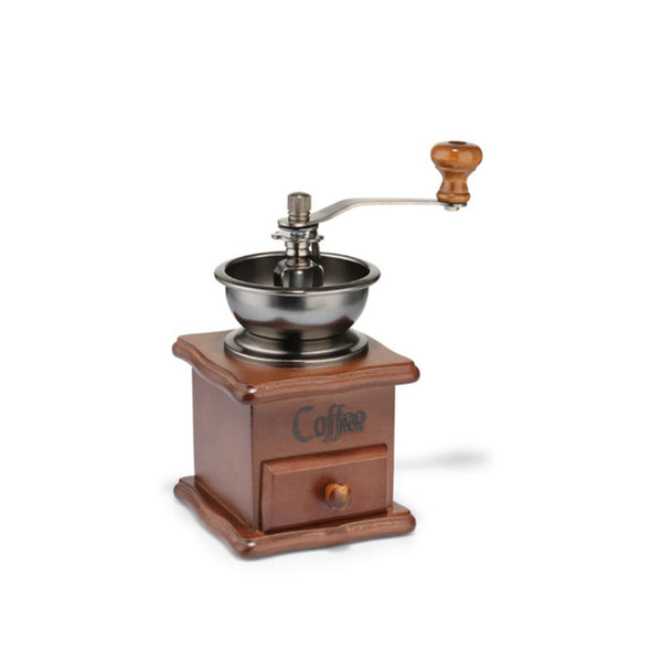 Coffee Grinders Retro Small Beech Wood Grain Grinder Adjustable Household Manual Hand Crank Coffee Machine