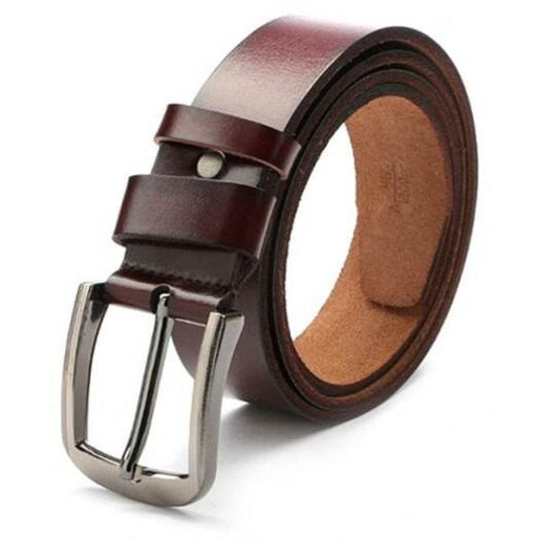 Belts Retro Pin Buckle Leather Belt For Man Puce Regular