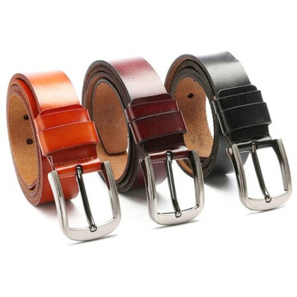 Belts Retro Pin Buckle Leather Belt For Man Puce Regular