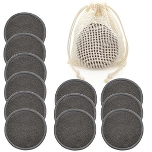 Sponges, Applicators & Cotton Reusable Bamboo Makeup Remover Pads Towel Washable Rounds Cleansing Facial