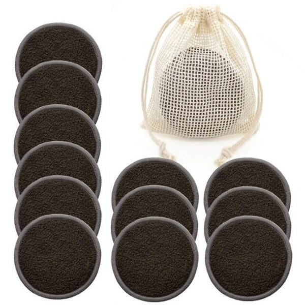 Sponges, Applicators & Cotton Reusable Bamboo Makeup Remover Pads Towel Washable Rounds Cleansing Facial