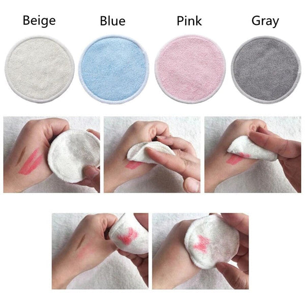 Sponges, Applicators & Cotton Reusable Bamboo Makeup Remover Pads Towel Washable Rounds Cleansing Facial