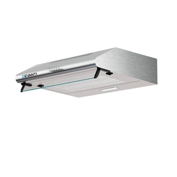 Rangehoods Devanti 600Mm Range Hood 60Cm Rangehood Kitchen Canopy Led Light Stainless Steel