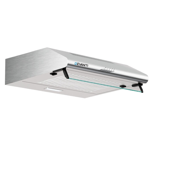 Rangehoods Devanti 600Mm Range Hood 60Cm Rangehood Kitchen Canopy Led Light Stainless Steel