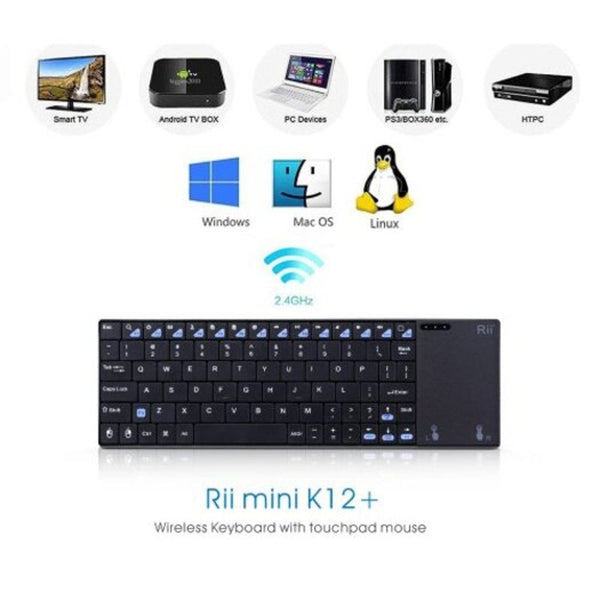 Keyboards & Keypads Rii K12plus Dsss 2.4G Wireless Up To 10 Meters Usblack