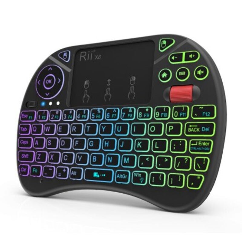 Keyboards & Keypads Rii X8 Mini Wireless Keyboard Remote Ru Black