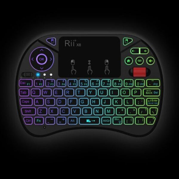 Keyboards & Keypads Rii X8 Mini Wireless Keyboard Remote Ru Black