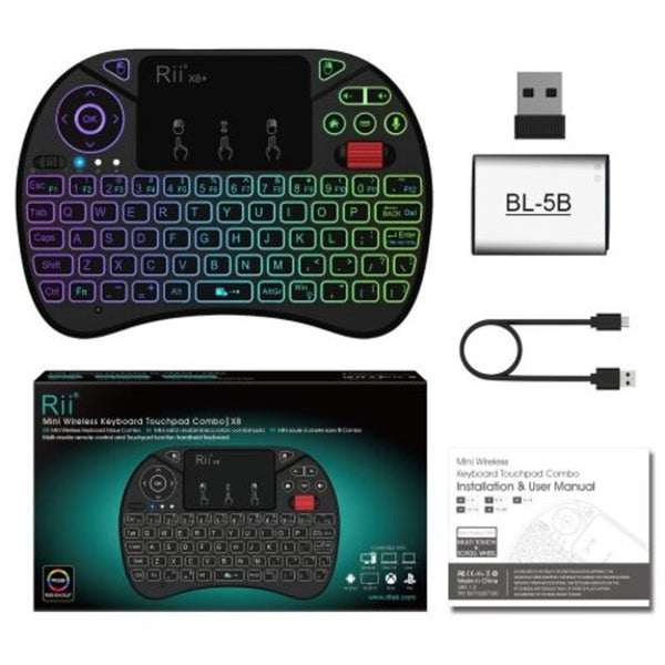 Keyboards & Keypads Rii X8 Pro English 2.4Ghz Wireless Mini Keyboard Black Us Version