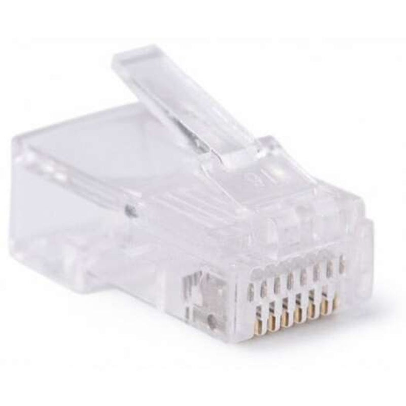 Plugs, Jacks & Wall Plates Rj45 Network Lan Cat5e Cat6 Patch Cable Crimp Plug Connector Gold Pins Transparent 20Pcs