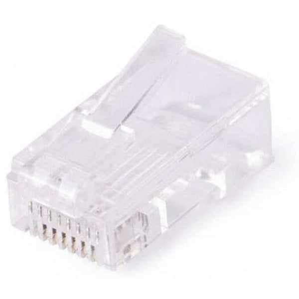 Plugs, Jacks & Wall Plates Rj45 Network Lan Cat5e Cat6 Patch Cable Crimp Plug Connector Gold Pins Transparent 20Pcs