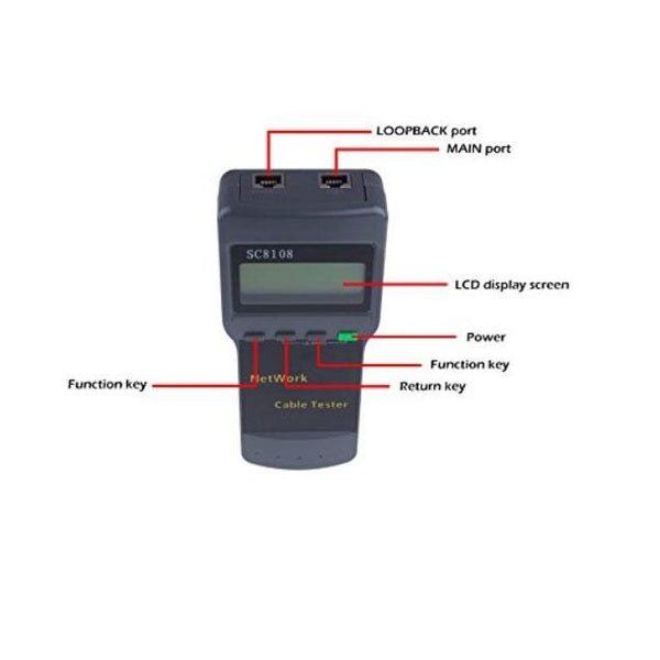 Computer Cable Testers Cables Adapters Rj45 Network Tester Lan Length Meter 5E 6E Sc8108 Cat5