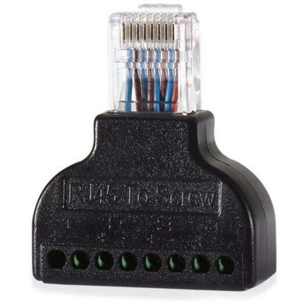 Ethernet Cables (RJ 45/8P8C) Rj45a Male Plug To Av Screw Terminal 8 Pin Block Black