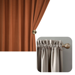 Curtains & Drapes 100Cm Orange High Quality Modern Velvet Blackout Curtains For Living Room Bedroom Dining