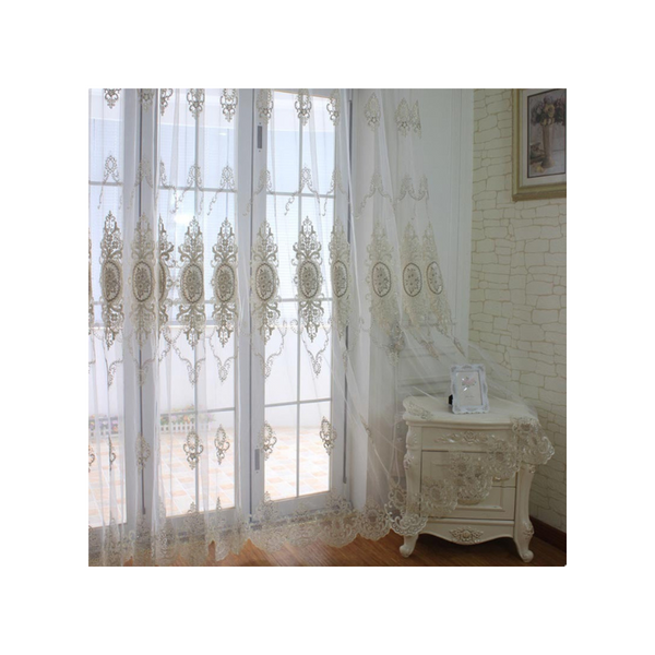 Curtains & Drapes 100Cm White Flower Sheer Curtain For Living Room Bedroom Home Decor Curtains