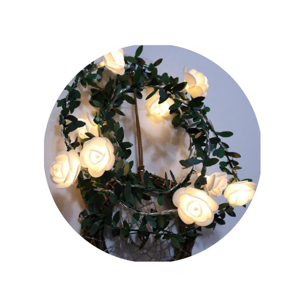 String Lights 10 / 20 40Leds Rose Flower Fairy Battery Powered